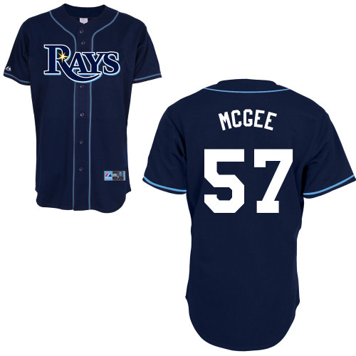 Jake McGee #57 Youth Baseball Jersey-Tampa Bay Rays Authentic Alternate 2 Navy Cool Base MLB Jersey